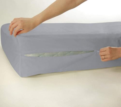Zippered Fitted Sheet for Full Size Mattress | 6 Inch Deep Pocket | Soft Microfiber Mattress Cover