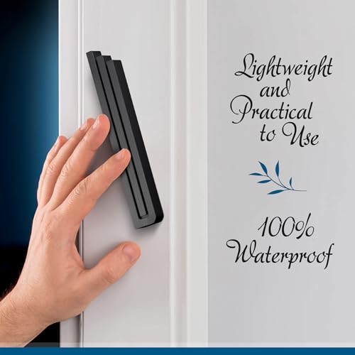 Modern Shin-Shaped Aluminum Mezuzah Case for 6-Inch Scroll, Weatherproof