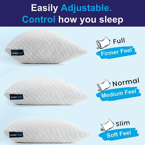 Sidney Sleep Adjustable Curved Memory Foam Pillow for Neck Support - Queen