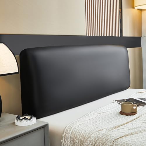 Stretch PU Leather Bed Headboard Cover - Waterproof & Dustproof