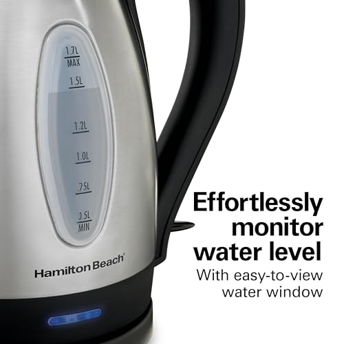 1.7 Liter Stainless Steel Electric Kettle - Fast Boiling Water Boiler