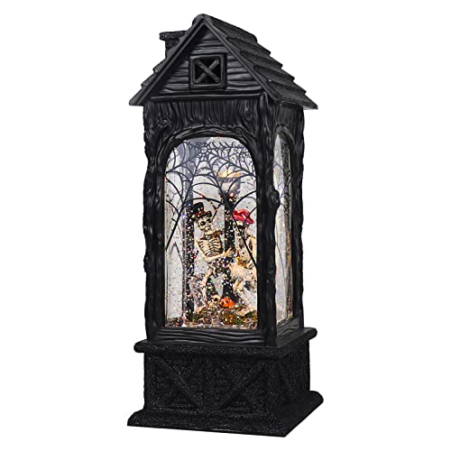 Halloween Ghost Projection Snow Globe Lantern with Timer and Glitter