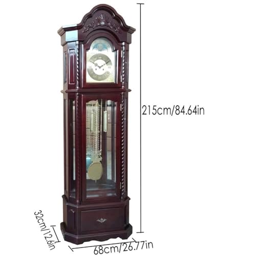 Retro Wooden Grandfather Floor Clock - Classic Quartz Wall & Living Room Decor