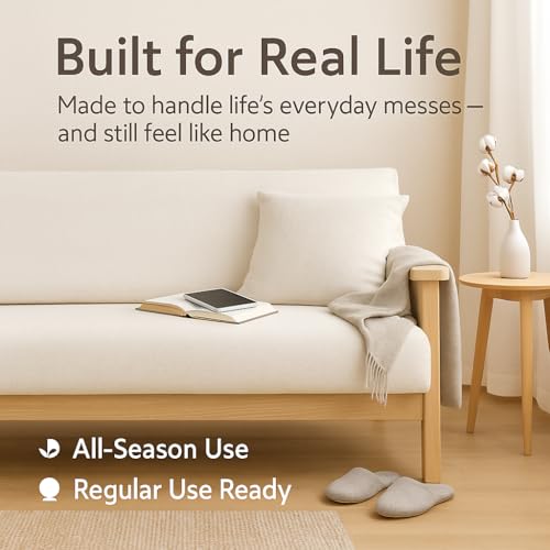 Futon Cover Full Size, 100% Cotton Zippered, Washable - 54 x 75 Inches