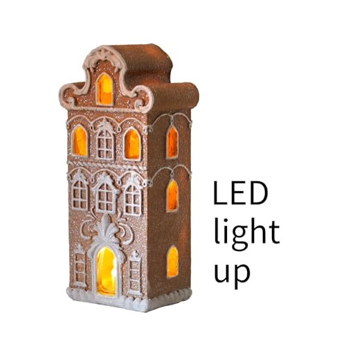 Resin Gingerbread House Table Centerpiece - Christmas Village Decor