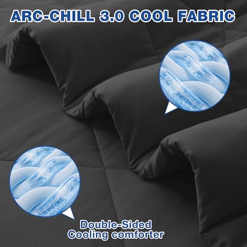 Cooling Blanket for Hot Sleepers - Lightweight Summer Comforter, Queen Size 90x90 inches