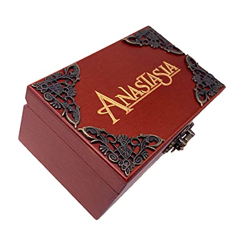 Engraved Wooden Wind-Up Musical Jewelry Box with Mirror - 18 Note Movement