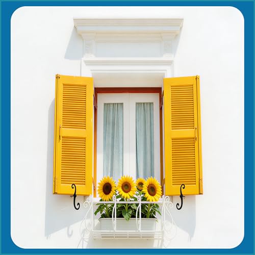 6-Pack S-Style Shutter Dogs, 6.3-inch Metal Exterior Shutter Fasteners