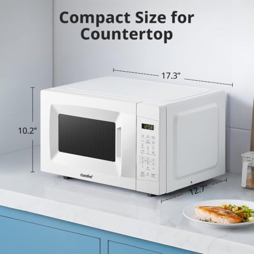 Countertop Microwave Oven 0.7 Cu.Ft 700W Compact - Pearl White