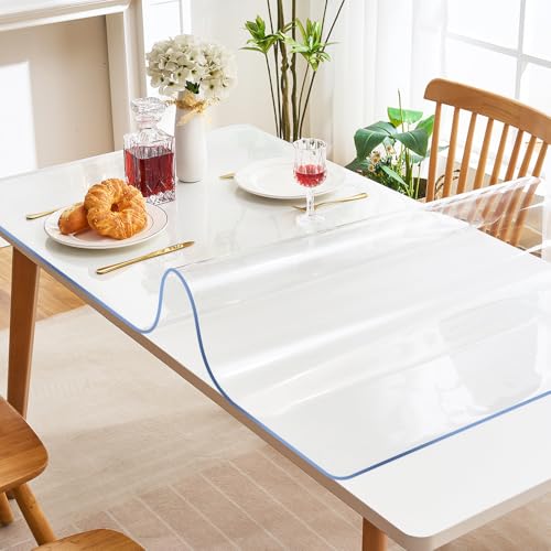 14x24 Inch Clear PVC Desk Blotter Mat - Waterproof Table Protector Pad