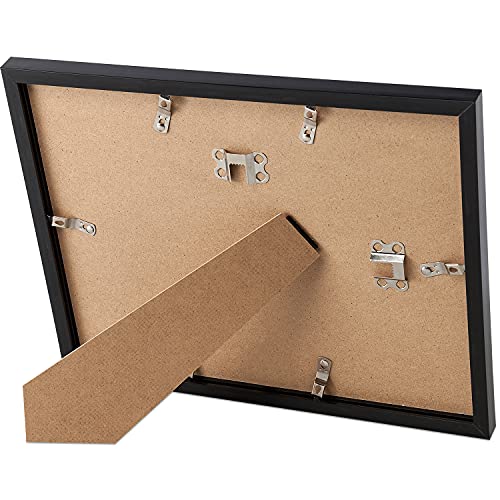8.5x11 Glass Certificate Frame Set - 5 Pack Black Diploma & Document Display