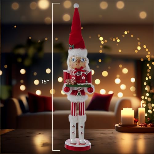 Kurt Adler 15-Inch Wooden Mrs. Claus Nutcracker
