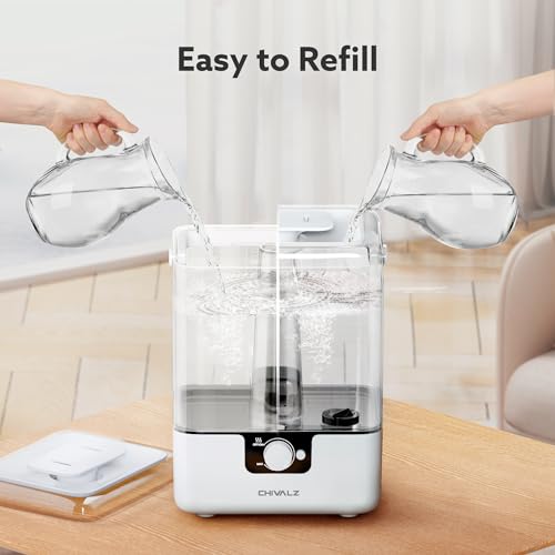 6L Cool Mist Humidifier for Bedroom & Large Room with Oil Diffuser