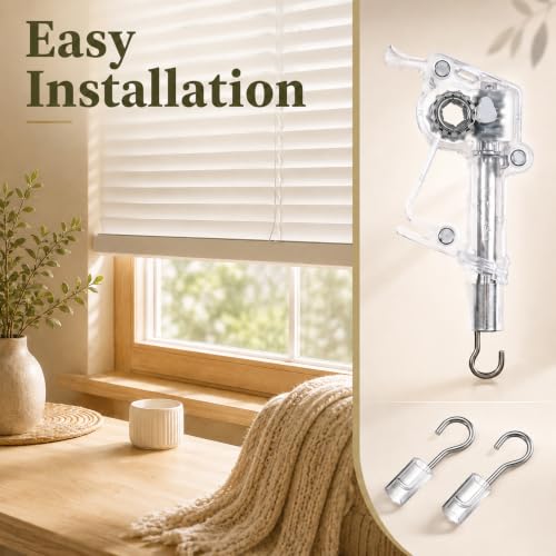 Horizontal Blind Wand Repair Kit - 4 Set Hook and Sleeve for 1-Inch Headrails
