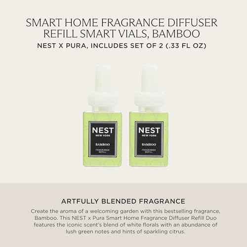 Bamboo Smart Home Fragrance Diffuser Refill Vials - 2 Pack