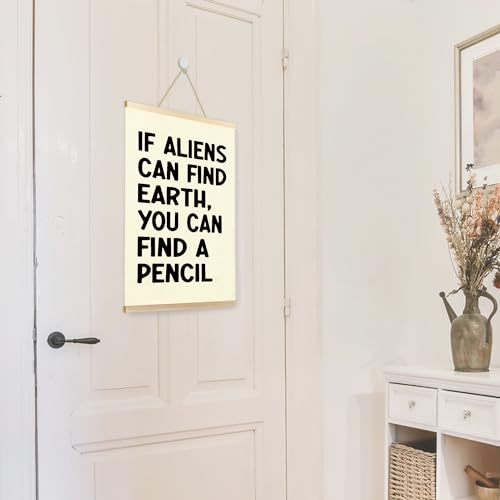 Funny Math Classroom Poster with Wooden Hanger Frame 12x16 Inch