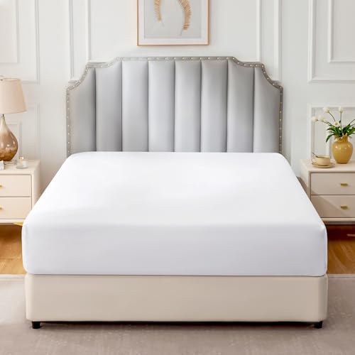 Queen Size Cotton Fitted Sheet - 300 Thread Count Percale Bed Sheet