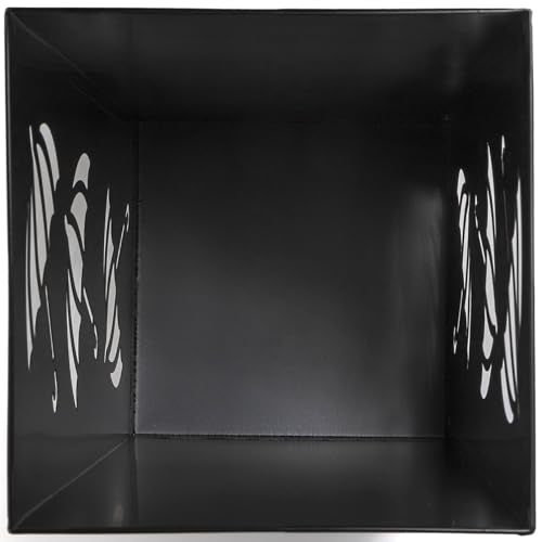 Modern Square Metal Umbrella Stand for Entryway, 16.5-Inch Tall, Black