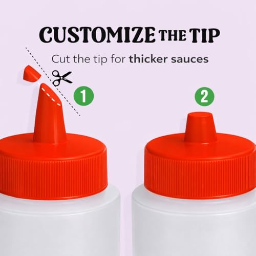 12 oz Leak-Proof Condiment Squeeze Bottles for Sauces & Oil - 3 Pack