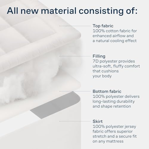 Niagara Sleep Solution Cotton Cooling Mattress Topper Queen Size