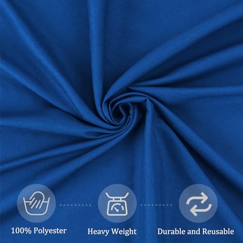 Fivenl 8-Pack Royal Blue Tablecloths 90x132 Inch Rectangular – 8ft/6ft Tables, Polyester, Washable, Wedding Banquet