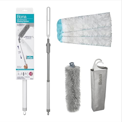 Extendable Microfiber Duster Kit with 6ft Telescoping Pole & Storage Bag