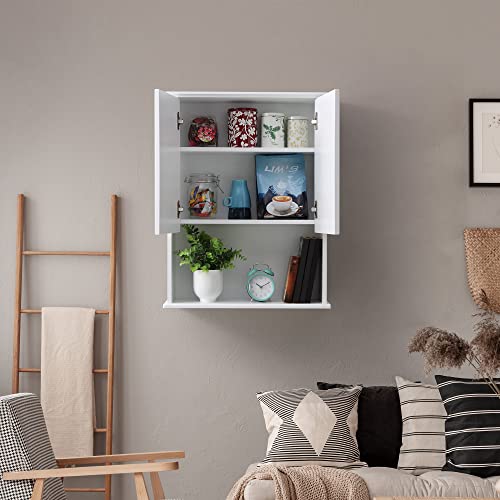 Wall Mounted Bathroom Medicine Cabinet, 23"x29" White Storage with Soft-Close
