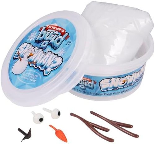 Kangaroo Build A Snowman Kit - 3 Pack Snowballs Toys for Kids | Perfect Winter Crafts & Stocking Stuffers