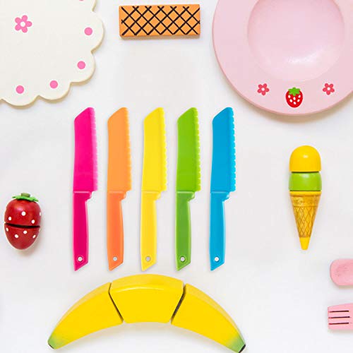 10 Pcs Kids Safe Plastic Cooking Knives Set Colorful Nylon Kitchen Tools