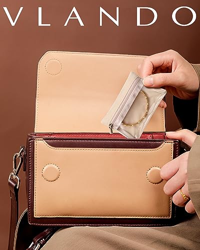 Clear Velvet Travel Jewelry Pouches - 6 Piece Anti-Tarnish Storage Set