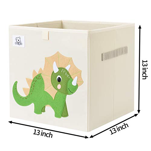 13-Inch Animal Cube Storage Bin - Foldable Fabric Toy Organizer Basket