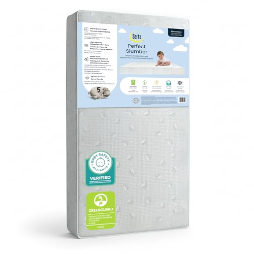 Dual-Sided Waterproof Crib and Toddler Mattress - Non-Toxic Fiber Core