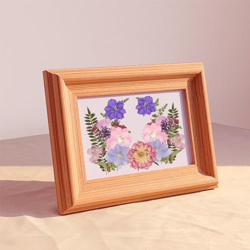 50-Piece Real Dried Pressed Flowers Kit with Tweezers for Resin Crafting