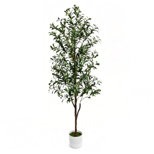 6FT Artificial Olive Tree with Pot - Realistic Faux Plant for Home Decor