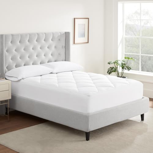 Cotton Mattress Pad Queen Size | Breathable, Moisture-Wicking Cover