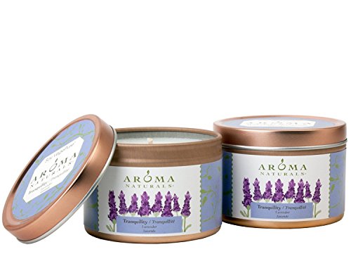 Lavender Soy Tin Candle - 2 Pack, Natural Aromatherapy, 15 Hour Burn