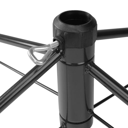 Folding Black Metal Christmas Tree Stand for 6.5' - 7.5' Artificial Trees