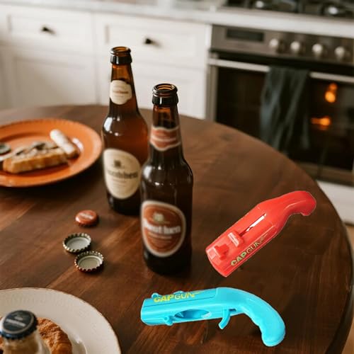 Cloud Zion Gun-Shaped Beer Bottle Opener - Fun Camping & Party Tool (Black, Red, Gray, 1)