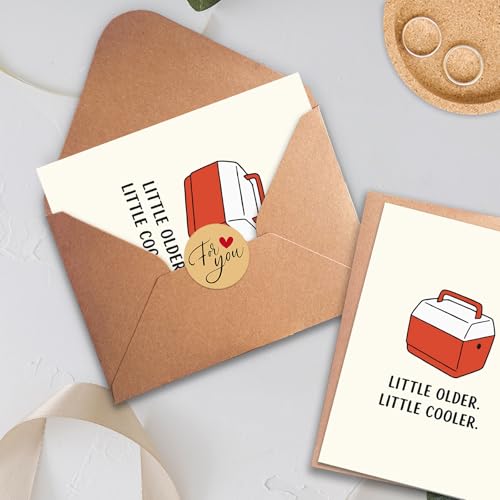 Funny Birthday Card for Men, Silk Finish Greeting Card with Envelope