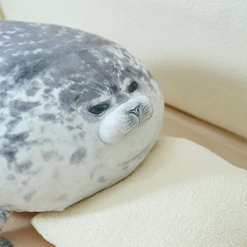 X-Large 31.5 Inch Chubby Blob Seal Plush Pillow, Soft Cute Cuddle Toy
