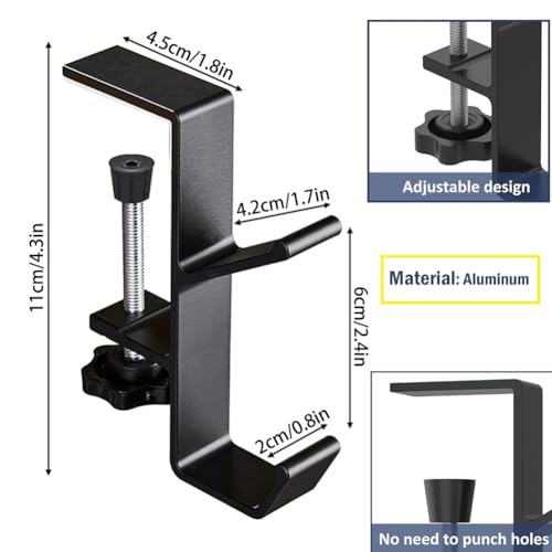 3-Pack Adjustable Mantel Stocking and Garland Hangers, No-Drill Metal Hooks