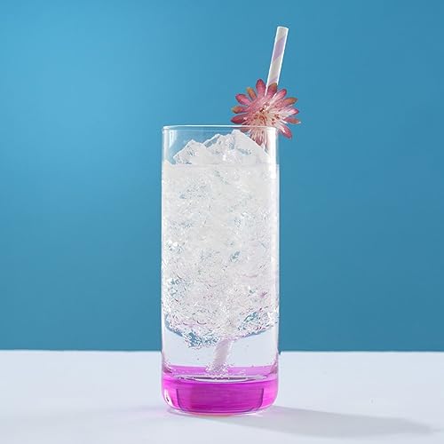 JoyJolt Hue Highball Glasses Set of 6 - 13oz Colorful Cocktail & Drink Tumblers