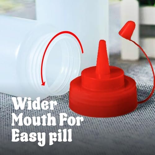 12 oz Leak-Proof Condiment Squeeze Bottles for Sauces & Oil - 3 Pack