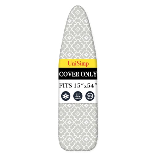 UniSimp Ironing Board Cover and Pad 15x54 Extra Thick Cotton