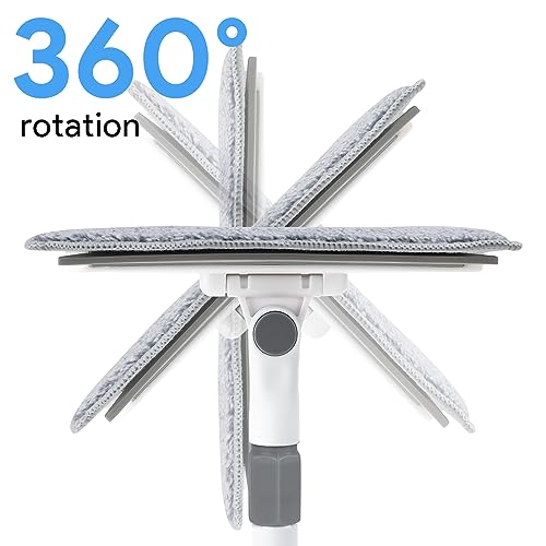 Baseboard Cleaner Tool with Extendable Long Handle & 4 Reusable Pads