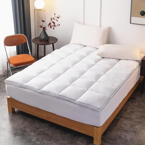 DROVAN Queen Mattress Topper - Extra Thick Cooling Pillow Top Mattress Pad
