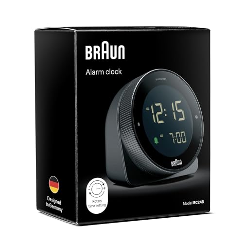 Digital Alarm Clock with Rotating Bezel, Snooze and Negative LCD Display
