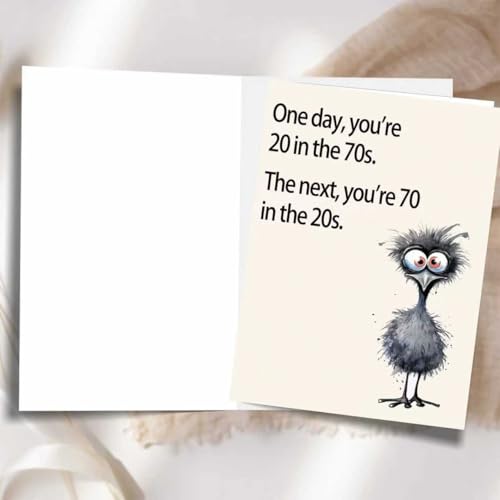 Funny 70th Birthday Card - Humorous Greeting Card for Men and Women