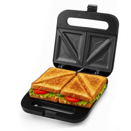 750W Electric Sandwich Maker with Non-Stick Plates & Cool-Touch Handle