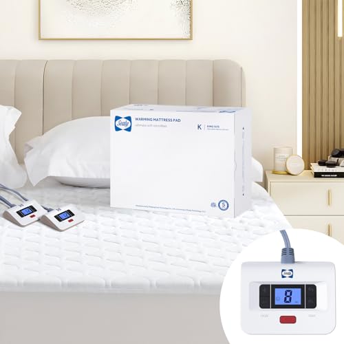Heated Mattress Pad King Size - Luxury Electric Bed Warmer with 10 Heat Settings
